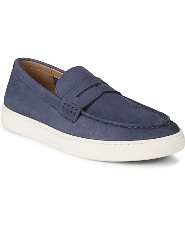 バイオニック メンズ シューズ スリッポン・ローファー Vionic Mens Thompson Loafers Navy blue leather ネイビー