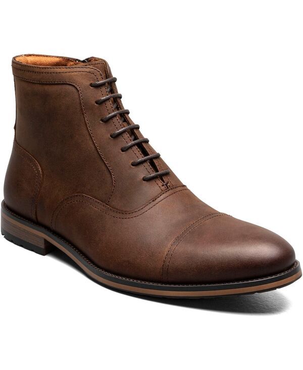 ステイシーアダムス メンズ シューズ ブーツ・レインブーツ キャップ Stacy Adams Mens Porter Cap Toe Side Zip Boots Brown ブラウン