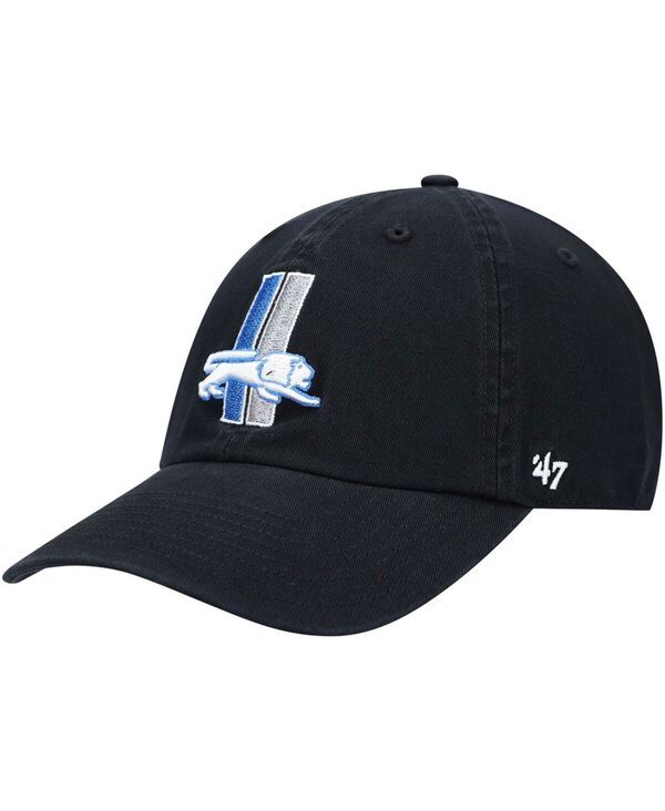 47 ブランド メンズ アクセサリー 帽子 47 Brand Mens Black Detroit Lions Clean Up Legacy Adjustable Hat Black ブラック