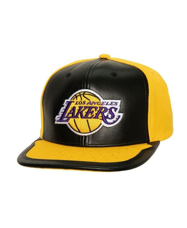 ミッチェルネス メンズ アクセサリー 帽子 Mitchell Ness Mens Black Gold Los Angeles Lakers Day One Snapback Hat Black Gold ブラック