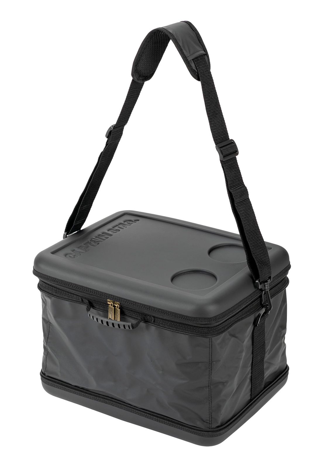新品 キャプテンスタッグ(CAPTAIN STAG) 保冷バッグ スーパーコールドクーラーバッグ type2 容量25L 折り畳み収納可 マットブラック UE-662