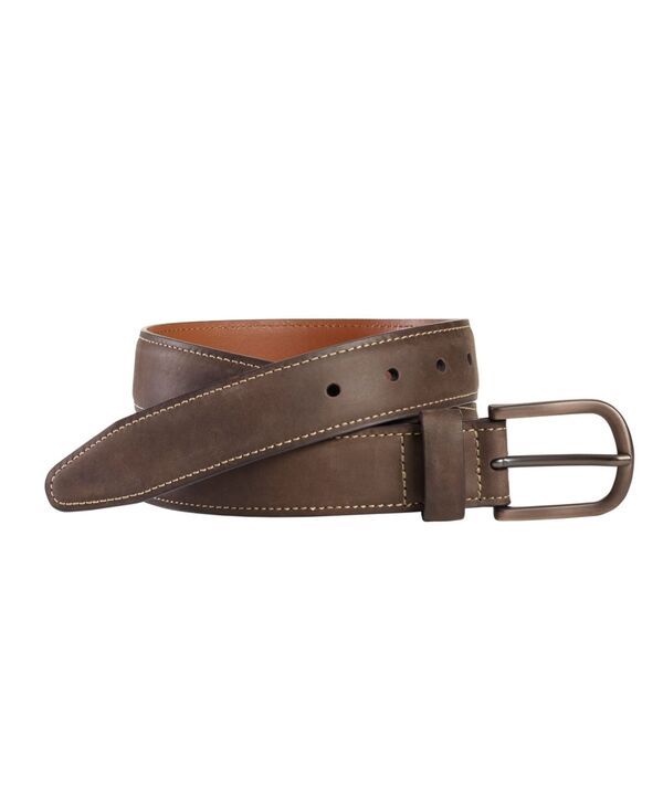 ジョンストンアンドマーフィー メンズ アクセサリー ベルト コントラスト Johnston Murphy Mens Oiled Contrast Stitched Belt Brown Oiled Leather ブラウン