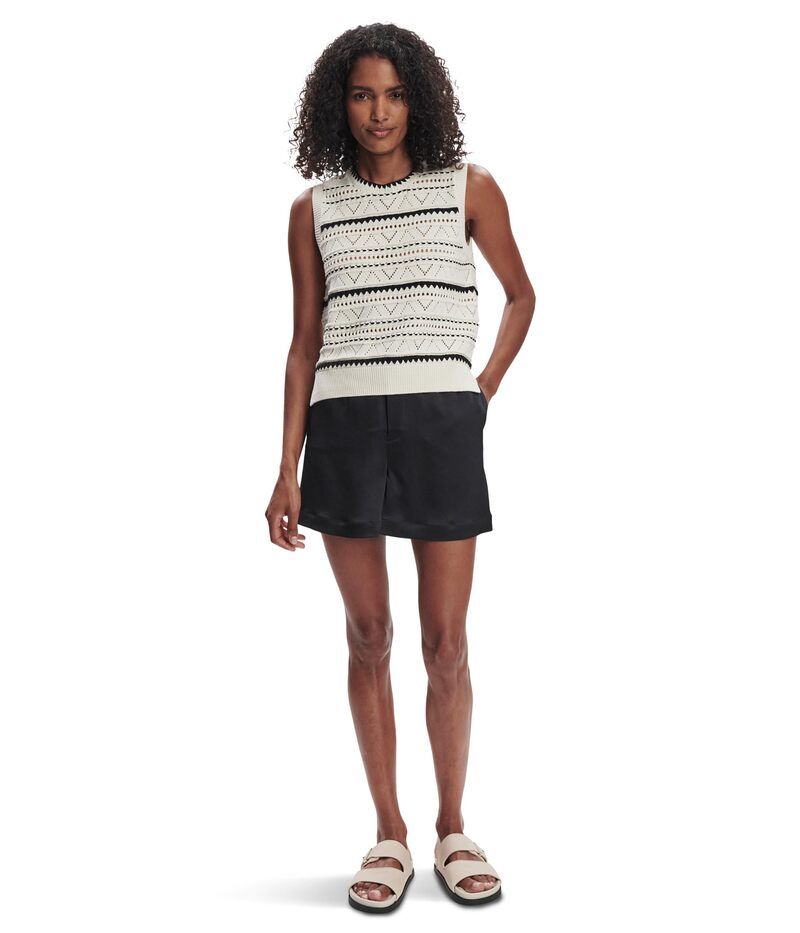 バーレイ レディース アウター コート ベスト ニット Varley Athena Pointelle Knit Vest Egret