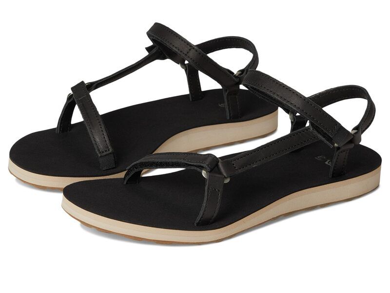 テバ レディース シューズ サンダル Teva Original Universal Slim Lea BlackTan ブラック