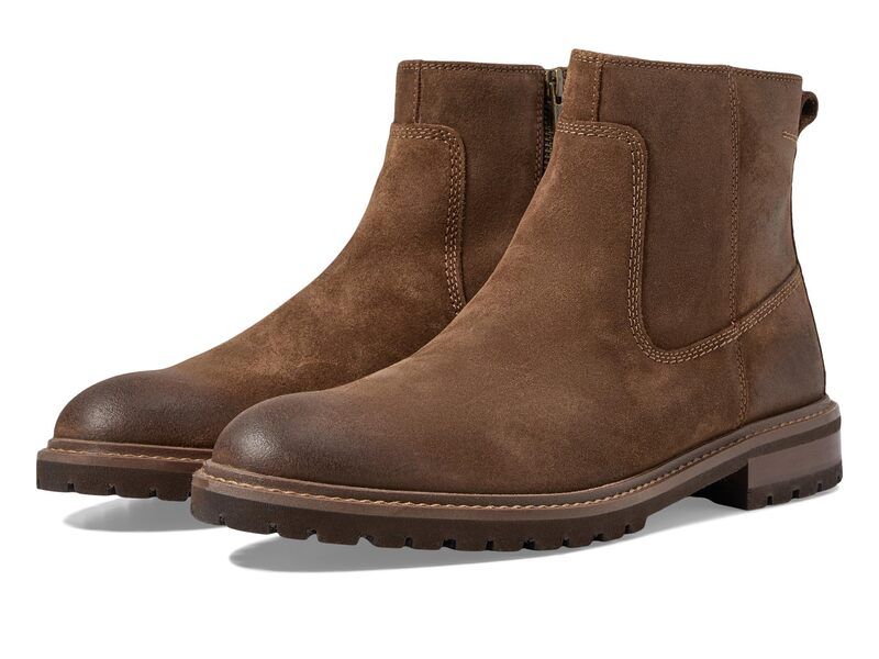 ジョンストンアンドマーフィー メンズ シューズ スニーカー ブーツ Johnston Murphy Barrett Zip Boots Brown Waxed Sue ブラウン