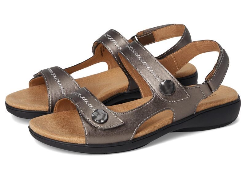 トロッターズ レディース シューズ サンダル Trotters Romi Stitch Pewter ピューター