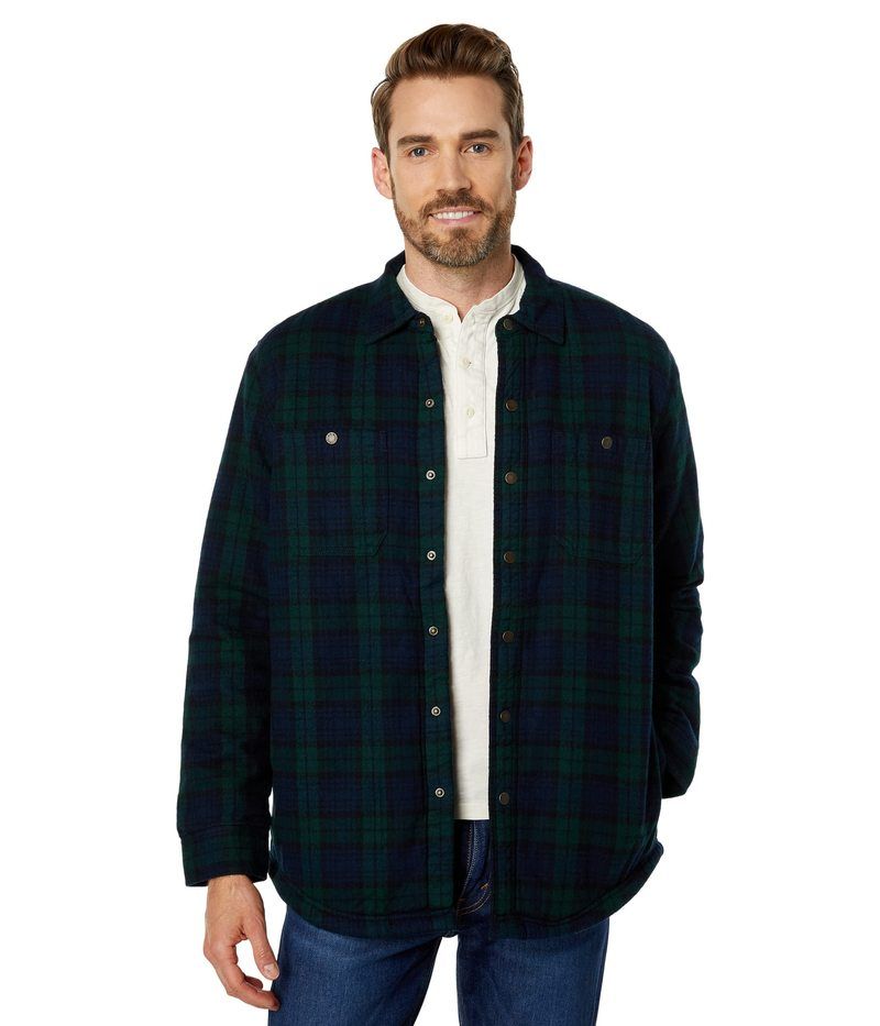 エルエルビーン メンズ トップス シャツ LLBean Sherpa Lined Scotch Plaid Shirt Long Sleeve Regular Black Watch ブラック