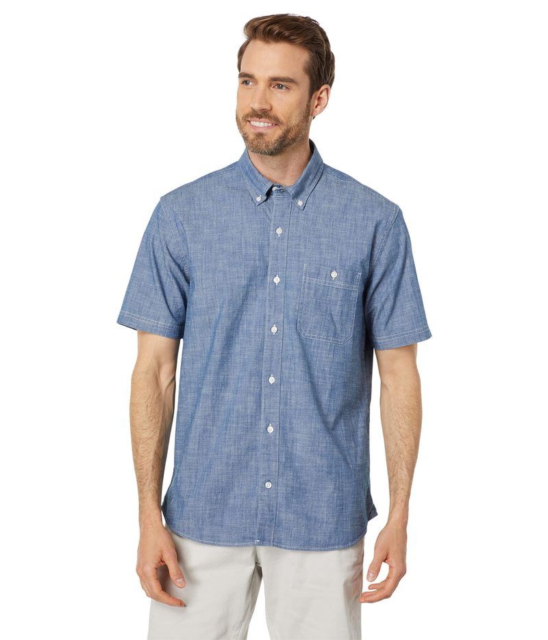 エルエルビーン メンズ トップス シャツ LLBean Comfort Stretch Chambray Shirt Short Sleeve Traditional Fit Indigo インディゴ