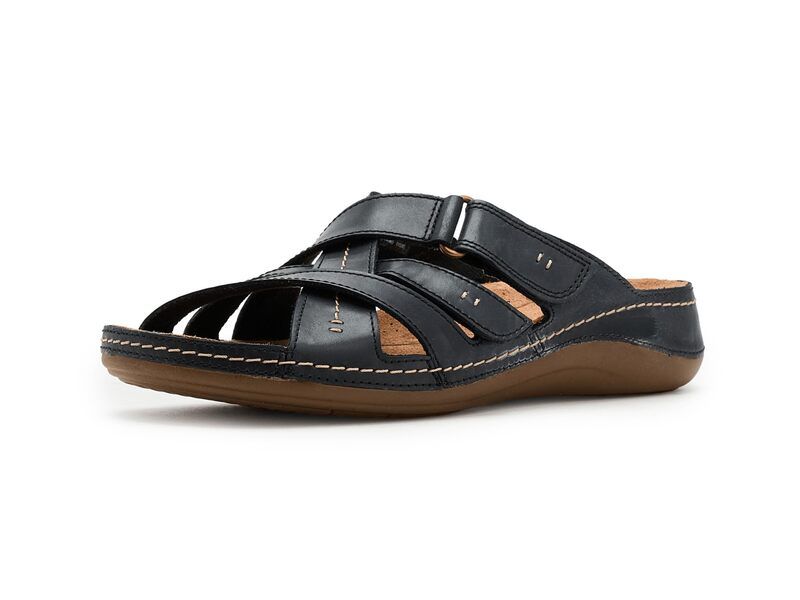 クラークス レディース シューズ サンダル Clarks Cecily Slide Black Leather ブラック