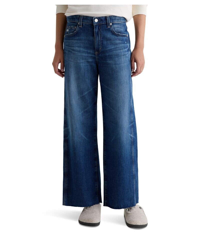 エージージーンズ レディース ボトムス デニムパンツ ワイドレッグ AG Jeansaige Mid Rise Wide Leg Crop Watermist