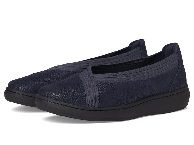 クラークス レディース シューズ サンダル Clarks Breezesky Air Navy Textile 1 ネイビー