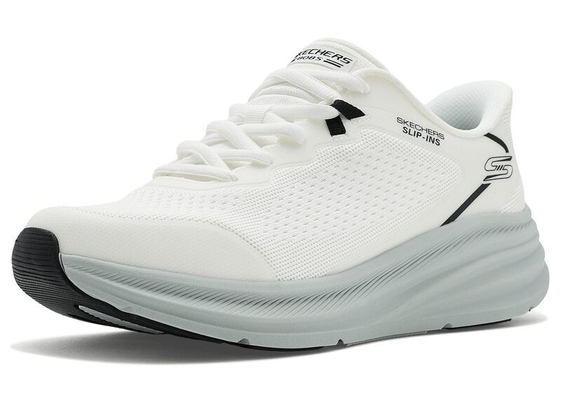 スケッチャーズ メンズ シューズ スニーカー BOBS from SKECHERS Bobskillz SlipInsneakers WhiteGrey ホワイト