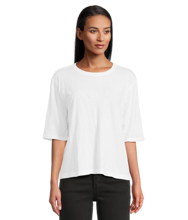 マイケルスターズ レディース トップス シャツ Michael Stars Reid Oversized Crewhite ホワイト