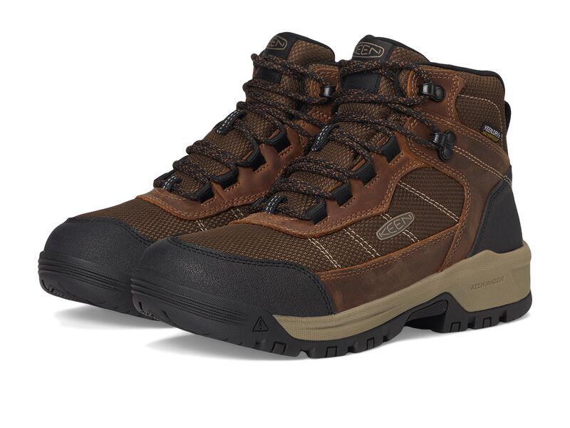 キーン レディース シューズ ブーツ・レインブーツ KEEN Utility Skokie Waterproof Work Boot Soft Toe BisonBlack ブラック