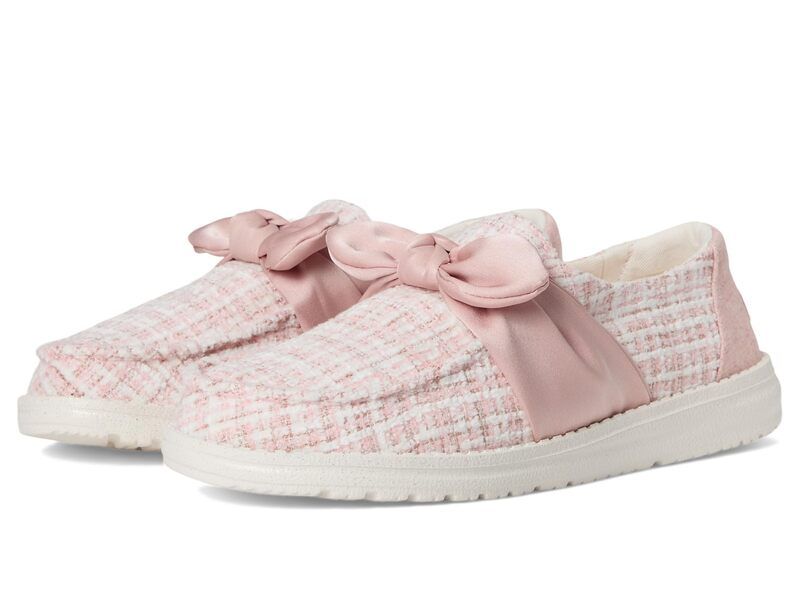 ヘイデュード レディース シューズ スリッポン・ローファー ツイード Hey Dude Wendy Bow Tweed Pale Pink ピンク