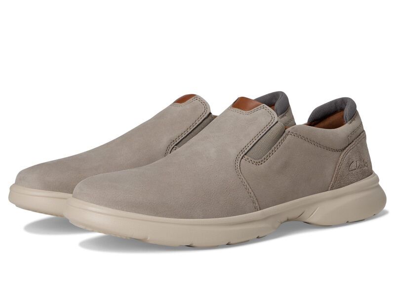 クラークス メンズ シューズ スニーカー Clarks Bradley Ease Light Grey Nubu グレー