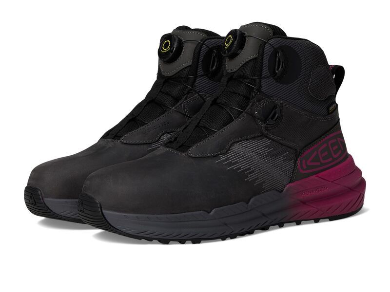 キーン レディース シューズ ブーツ・レインブーツ KEEN Utility Snapline RF Waterproof Boot CarbonFiber Toe MagnetBlack ブラック