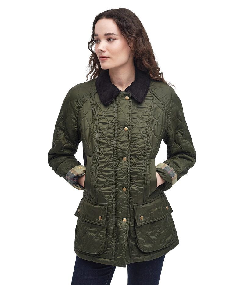バブアー レディース アウター コート ジャケット Barbour Beadnell Polarquilt Jacket Olive オリーブ