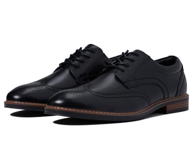 ノンブッシュ メンズ シューズ オックスフォード Nunn Bush Centro Flex Wing Tip Oxford Black ブラック