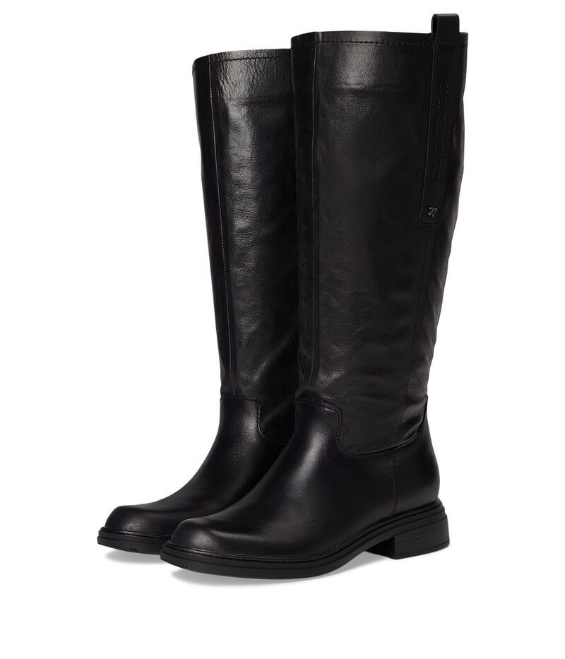 ナチュライザー レディース シューズ ブーツ・レインブーツ Naturalizer Ontime Wide Calf Knee High Boots Black Leather ブラック