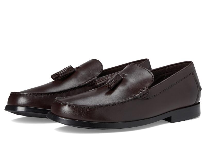 ロックポート メンズ シューズ スリッポン・ローファー Rockport Whitlaw Dark Brown Leat ブラウン