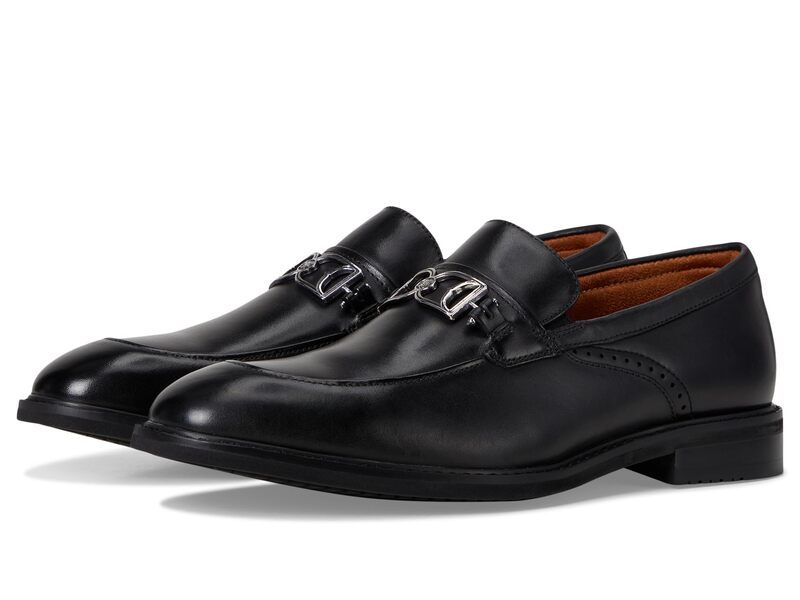 ステイシーアダムス メンズ シューズ スリッポン・ローファー Stacy Adams Boyd Moc Toe Bit SlipOn Black ブラック