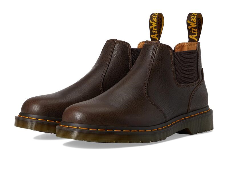 ドクターマーチン メンズ シューズ ブーツ・レインブーツ チェルシー Dr Martens 2976 Lo Chelsea Kelp Brown ブラウン