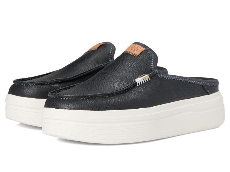 ヘイデュード レディース シューズ スリッポン・ローファー レザー Hey Dude Austin Lift Leather Black ブラック