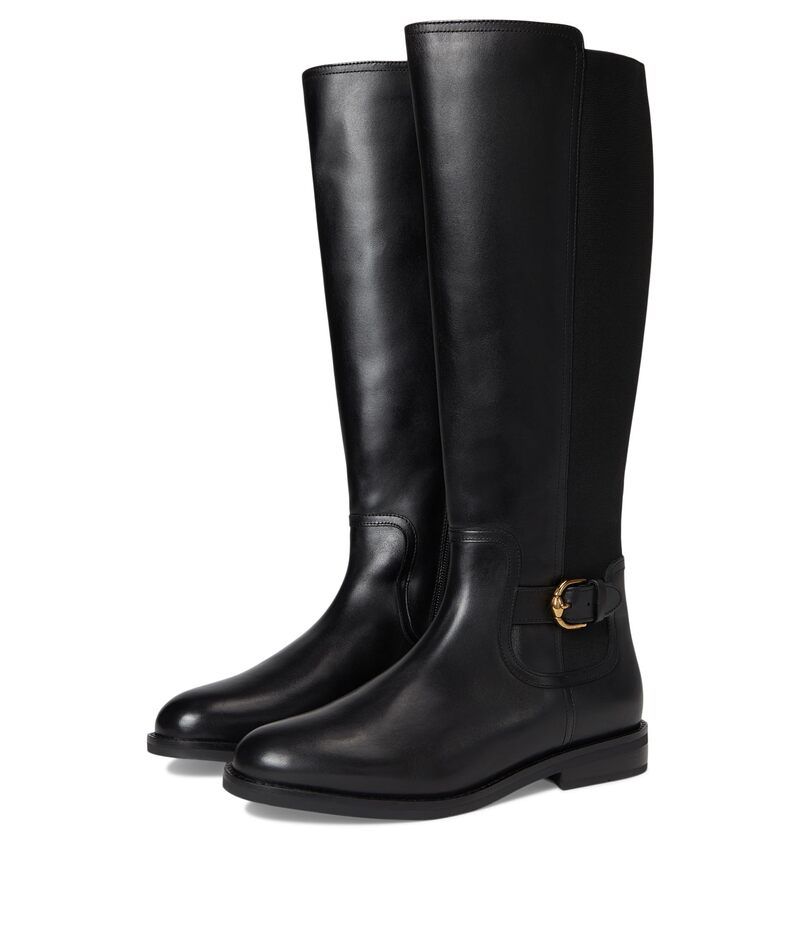 コールハーン レディース シューズ ブーツ・レインブーツ Cole Haan Celestina Riding Boots Black Leather ブラック