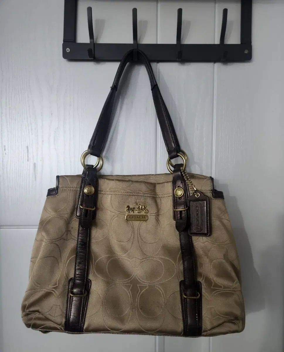 COACH シグネチャー ショルダーバッグ ブラウン-正規品