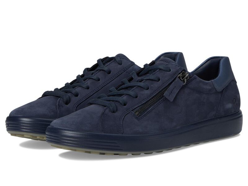 エコー レディース シューズ スニーカー レース ECCO Soft 7 Side Zip Lace Sneakers Marine NubuckG