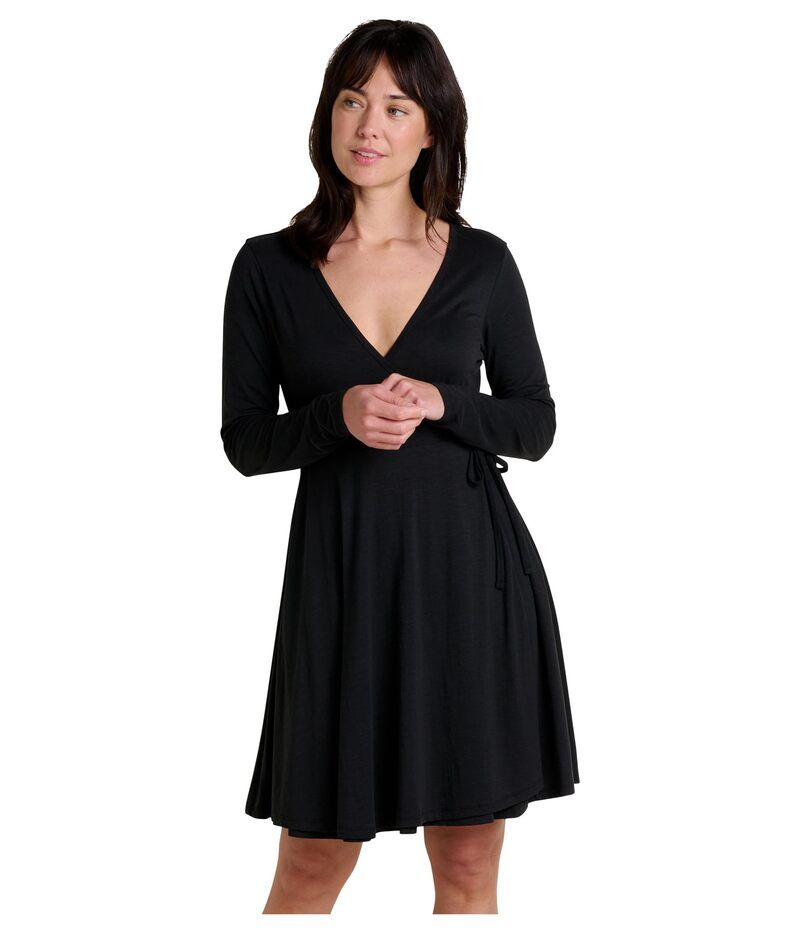 ドード アンドコー レディース トップス ワンピース ToadCo Freesia Wrap Long Sleeve Dress Black ブラック