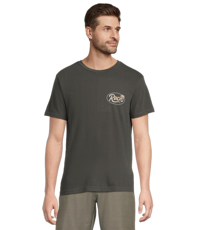 ルーカ メンズ トップス シャツ RVCA Frond Script Short Sleeve Pirate Black ブラック