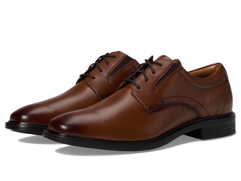 ノンブッシュ メンズ シューズ オックスフォード ダービー レース レザー Nunn Bush Stark Plain Toe Oxford Leather Business Formal Derby Dress CasualaceUp Cognac