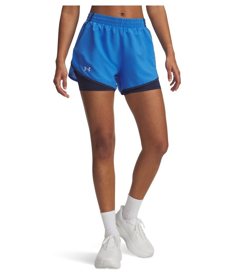 アンダーアーマー レディース ボトムス ハーフパンツ・ショーツ ショートパンツ Under Armour Fly By 2in1 Shorts Blue AtlantisW ブルー