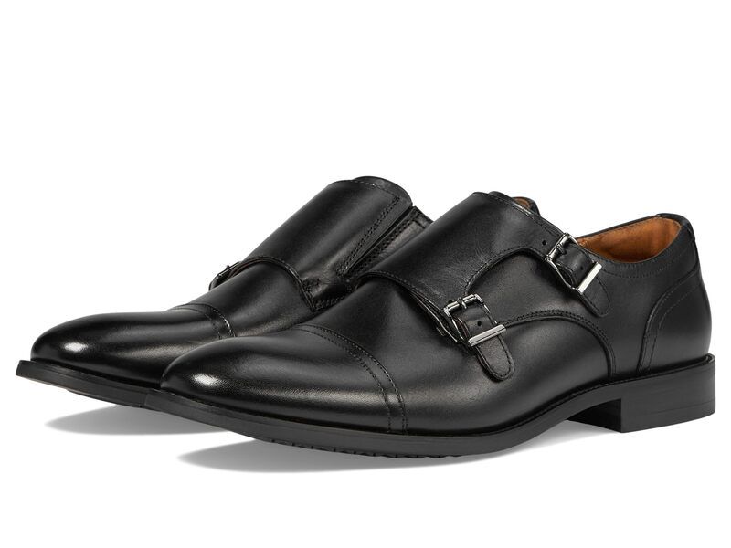 フローシャイム メンズ シューズ オックスフォード モンク キャップ Florsheim Rucci Cap Toe Double Monk Oxford Black ブラック