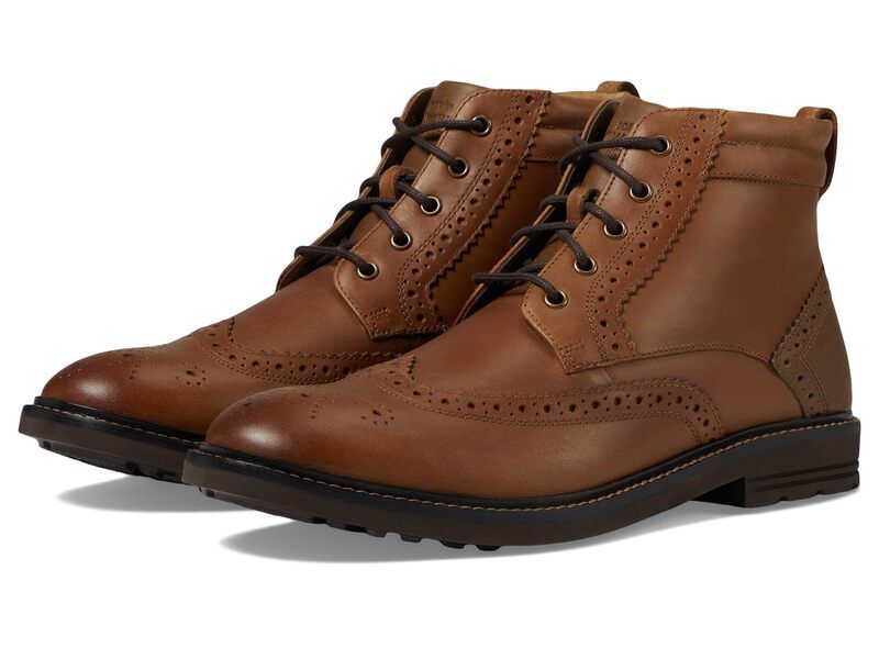 ノンブッシュ メンズ シューズ ブーツ・レインブーツ ウィングチップ レザー Nunn Bush Odell 20 Wingtip Dress Casual Chukka Leather Boots Tan タン