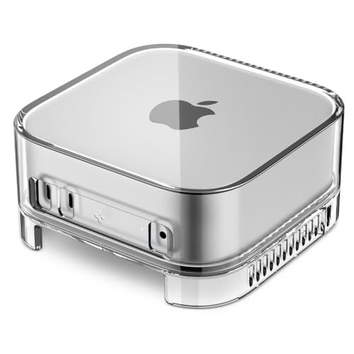 Spigen Apple Mac mini M4/M4 Pro (2024年モデル) 対応ケース & エアフィルター内臓 保護カバー 耐衝撃 ‐ ウルトラ・ハイブリッド ACS09210 (クリスタル・クリア)ｍａ