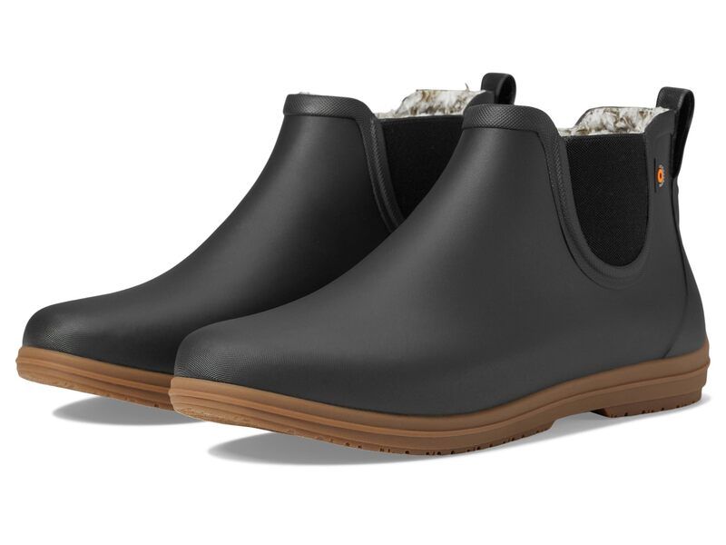 ボグス レディース シューズ ブーツ・レインブーツ プラスサイズ チェルシー Bogsweetpea II Chelsea Plush Black ブラック