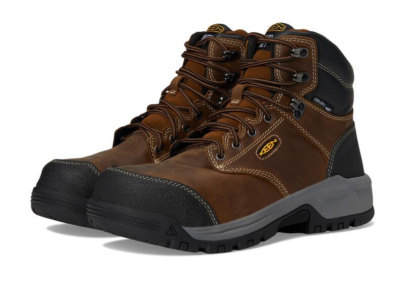キーン レディース シューズ ブーツ・レインブーツ KEEN Utility Evanston 6 Composite Toe Waterproof Internal Met Guard BisonBlack ブラック