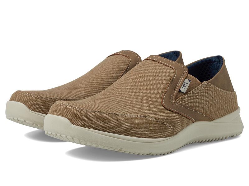 ノンブッシュ メンズ シューズ スニーカー ローファー Nunn Bush Conway EZ Canvas Moccasin Toe SlipOn Easy SlipIn Loafer Stone ストーン