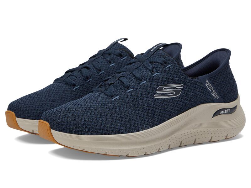 スケッチャーズ メンズ シューズ スニーカー SKECHERS Arch Fit 20 Look Ahead Hands Free SlipInavy ネイビー