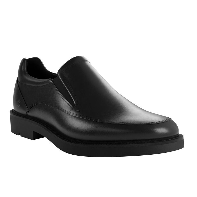 エコー メンズ シューズ オックスフォード ECCO London Apron Toe SlipOn Black ブラック