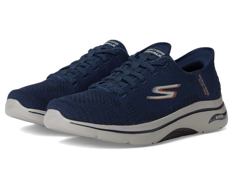 スケッチャーズ メンズ シューズ スニーカー SKECHERS Performance Go Walk Arch Fit 20 Grand Hands Free SlipIns NavyOrange ネイビー