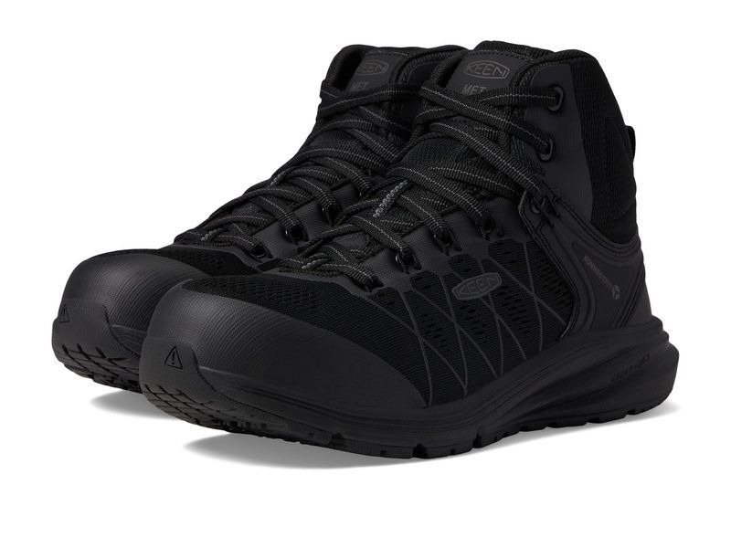 キーン レディース シューズ ブーツ・レインブーツ KEEN Utility Vista Energy Mid Int Met BlackRaven ブラック