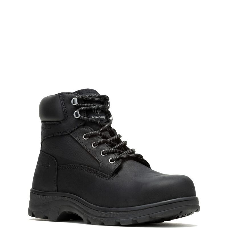 ウルヴァリン メンズ シューズ ブーツ・レインブーツ Tシャツ Wolverine Carlsbad Waterproof 6 Steel Toe Work Boot Black ブラック