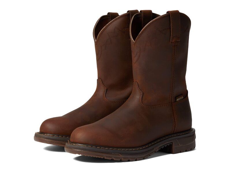 ロッキー メンズ シューズ ブーツ・レインブーツ Rocky Western Original Ride 10 Soft Toe Brown ブラウン