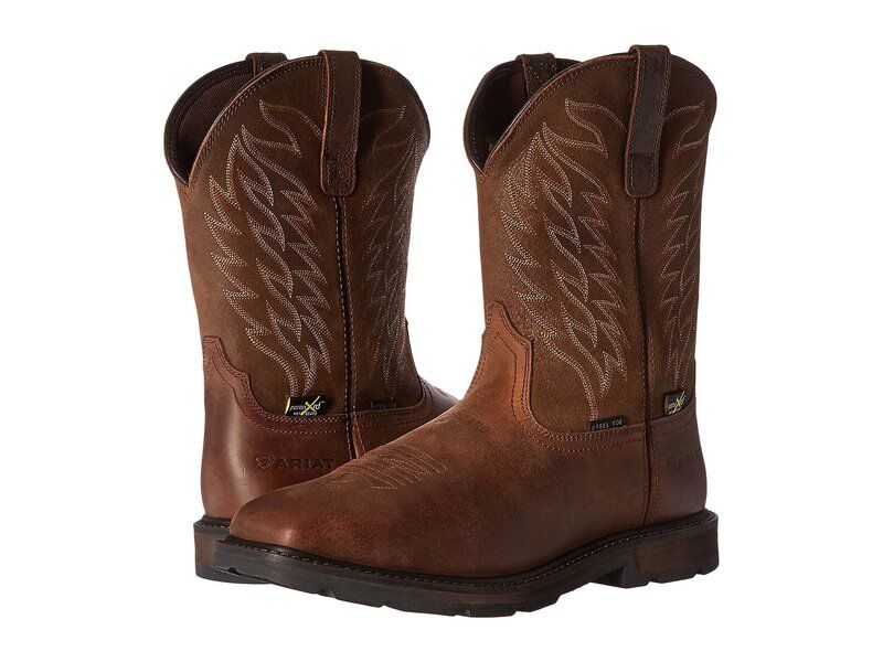 アリアト メンズ シューズ ブーツ・レインブーツ Ariat Groundbreaker WST Metguard ST Brown ブラウン