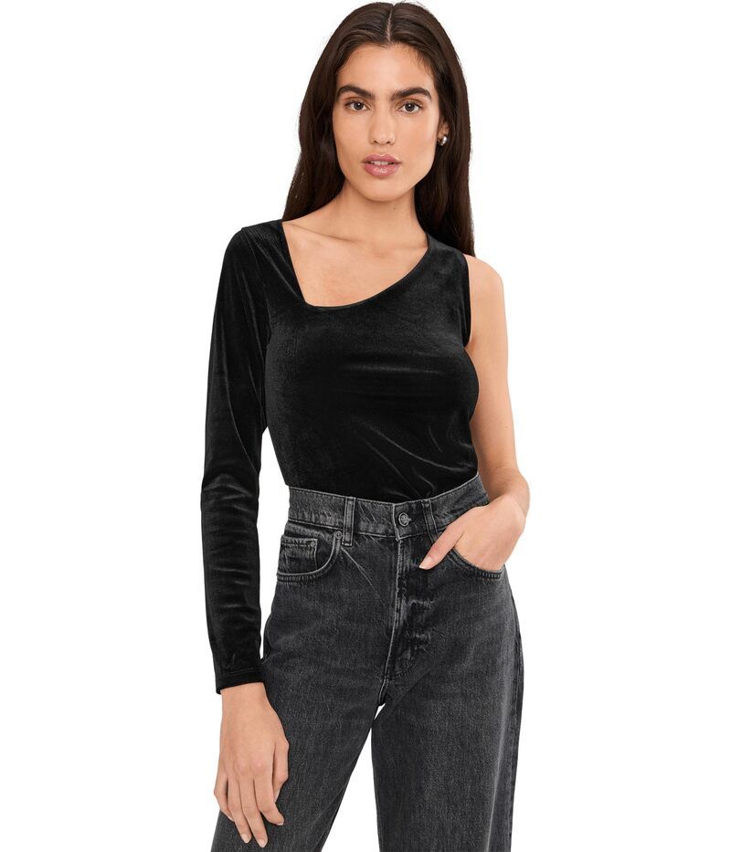 オールセインツ レディース トップス シャツ ベルベット AllSaints Ari Velvetop Black ブラック