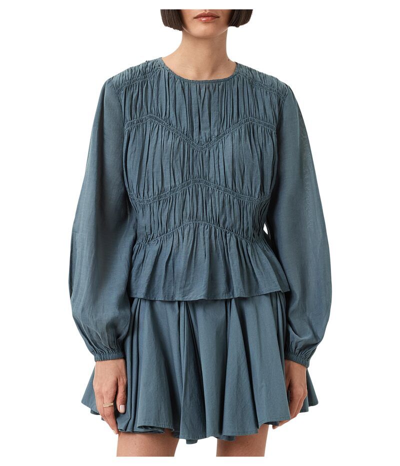 オールセインツ レディース トップス シャツ AllSaints Melani Top Dark Slate Blue スレート